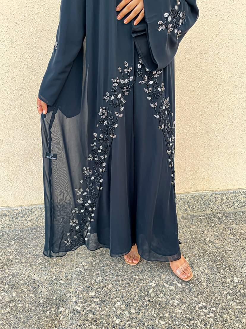 Chiffon Handwork design daily wear Abaya