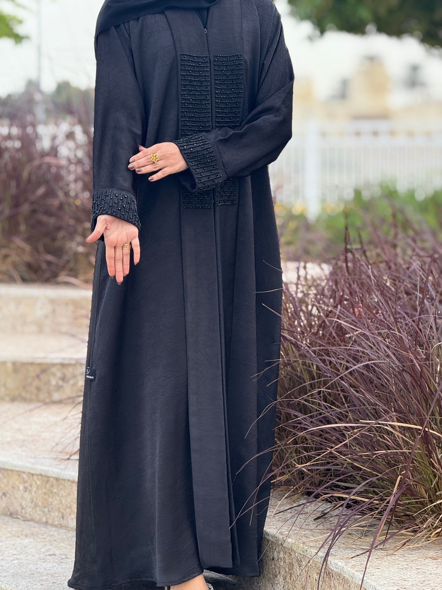 Crush textured Abaya
