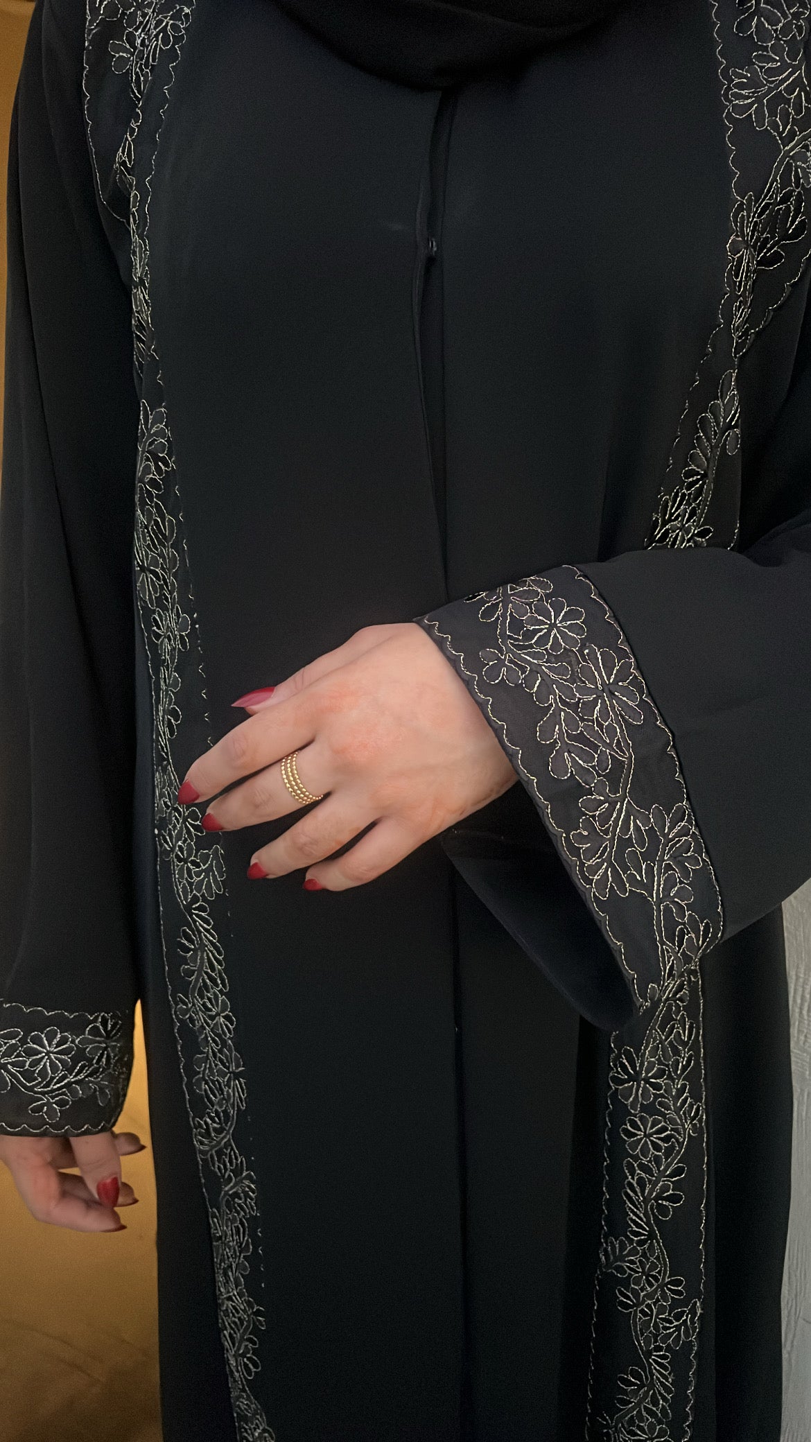 Embroidered Abaya UAE – Premium Front Open Dubai Style Abaya for Women - Zahida bi