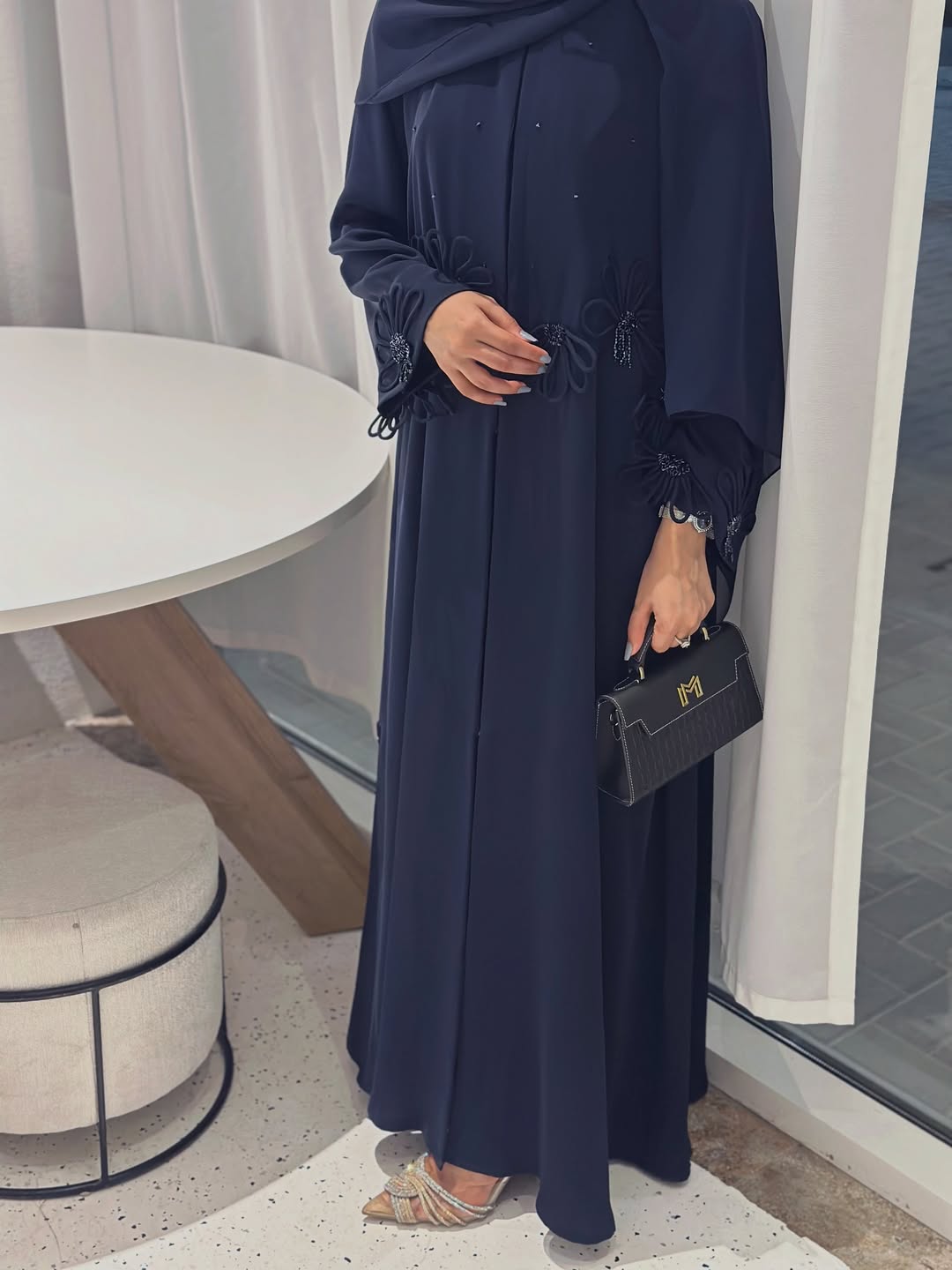 Chic Navy blue Abaya UAE