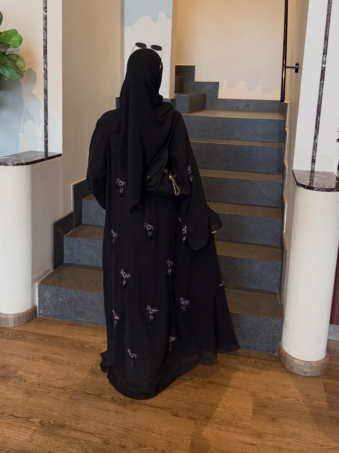 Chiffon abaya with lining, party wear collection Zahida bi Abaya UAE