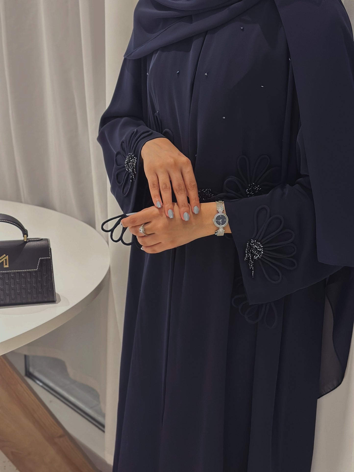 Chic Navy blue Abaya UAE