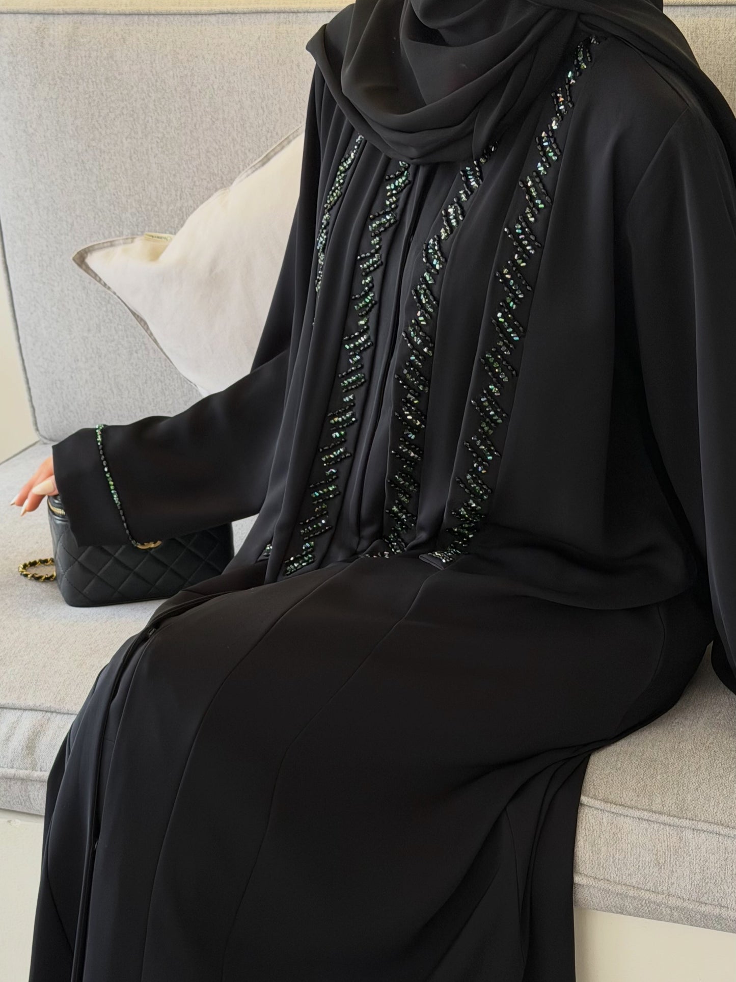 Royal black Abaya |Premium Modest wear UAE | Z230