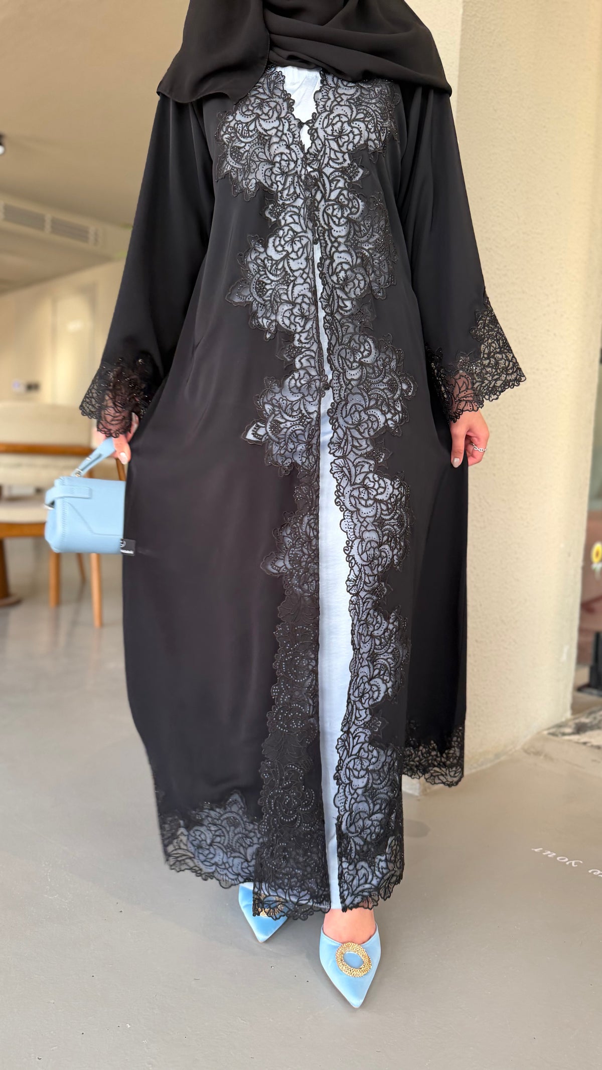 The Black rose Abaya |Zahidabi Abaya |Z235