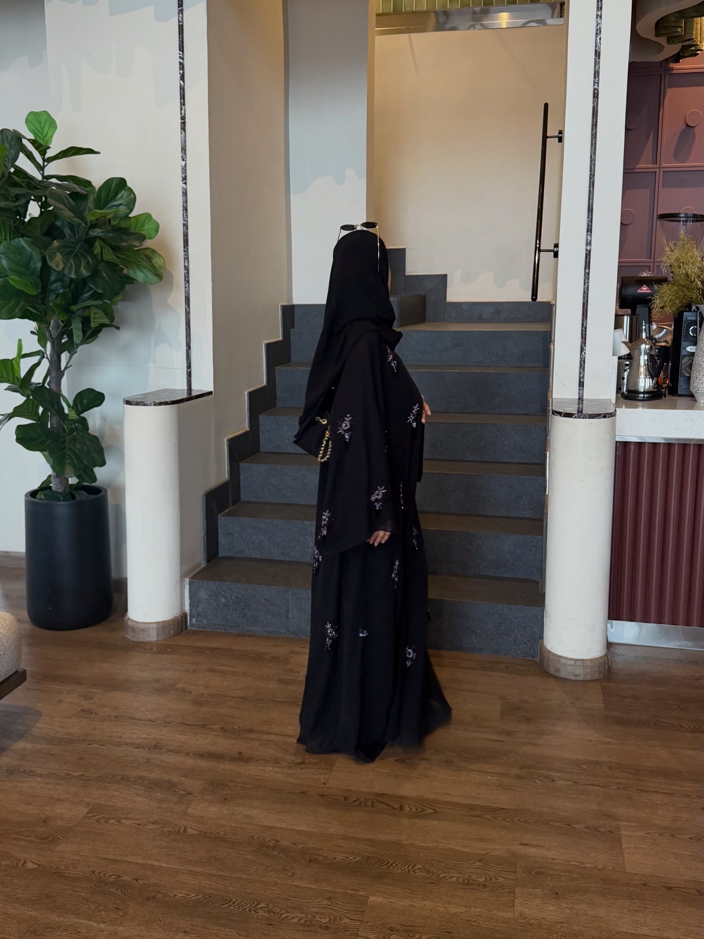 Chiffon abaya with lining, party wear collection Zahida bi Abaya UAE