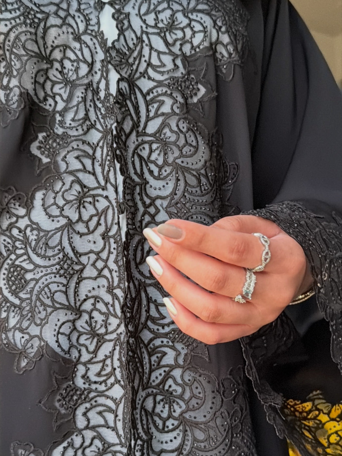 The Black rose Abaya |Zahidabi Abaya |Z235