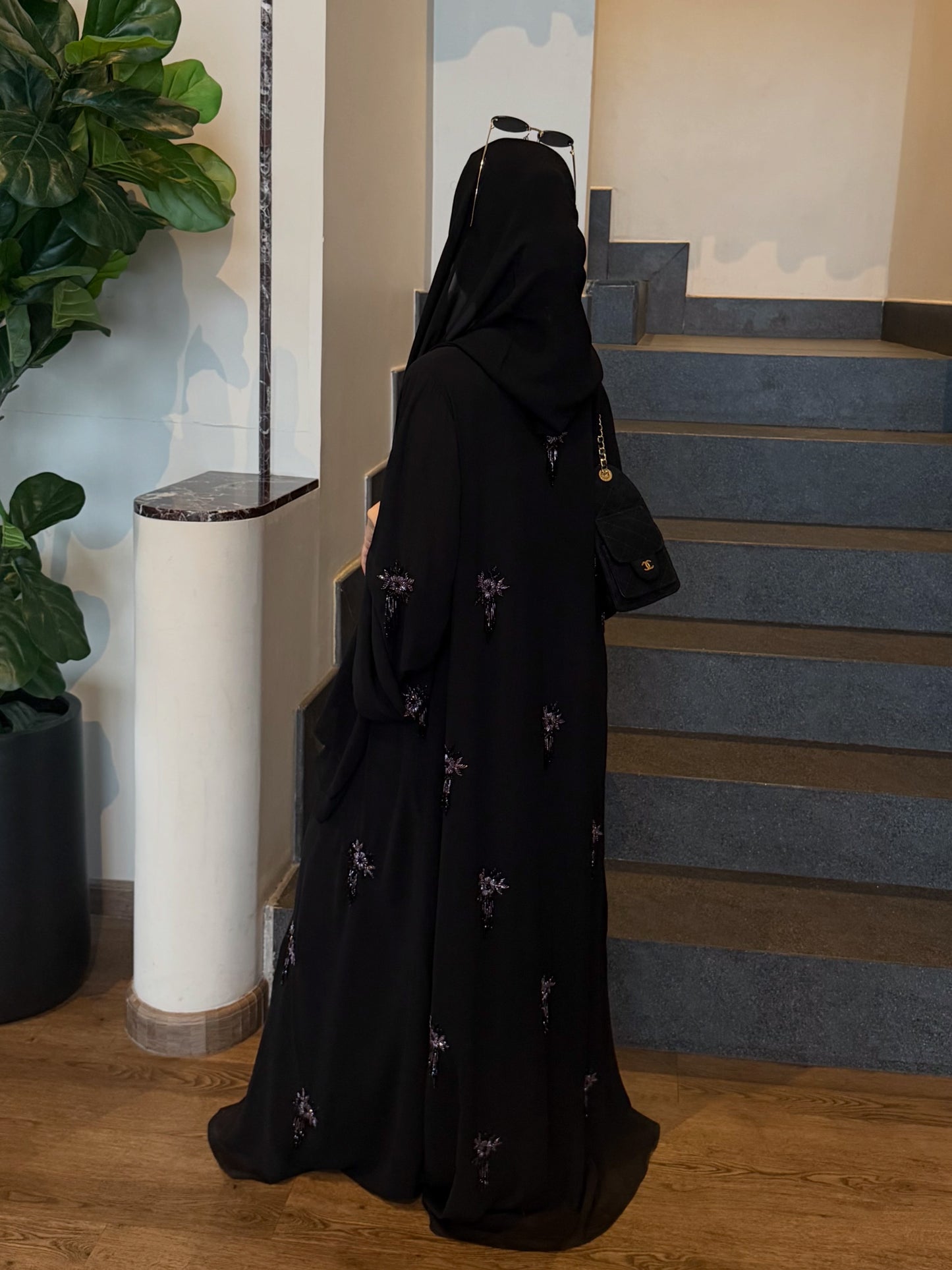 Chiffon abaya with lining, party wear collection Zahida bi Abaya UAE