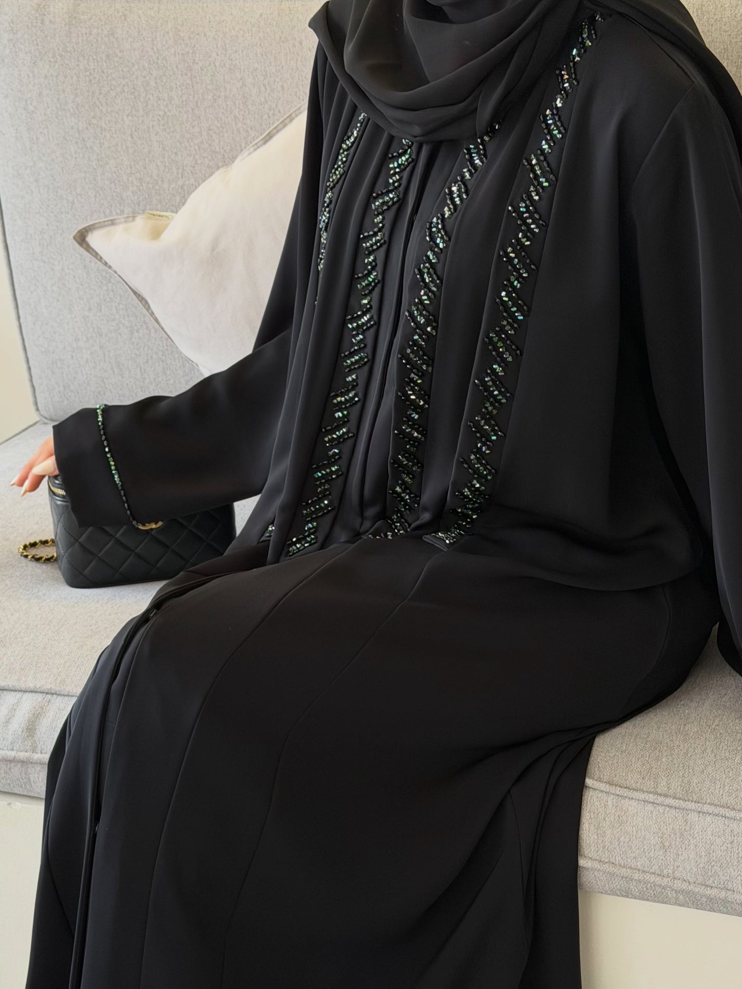 Royal black Abaya |Premium Modest wear UAE | Z230