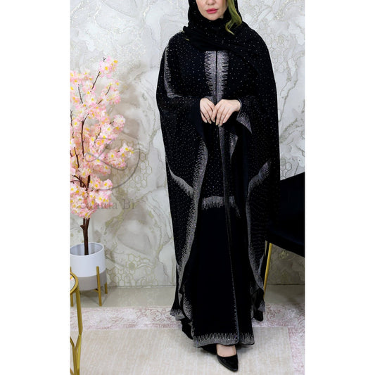 Bridal abaya full crystal work ZB118