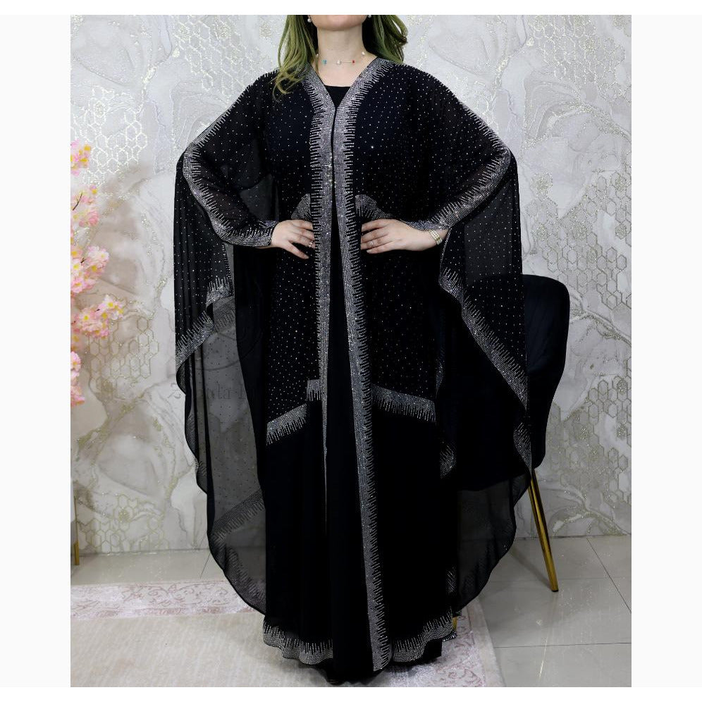 Bridal abaya full crystal work ZB118