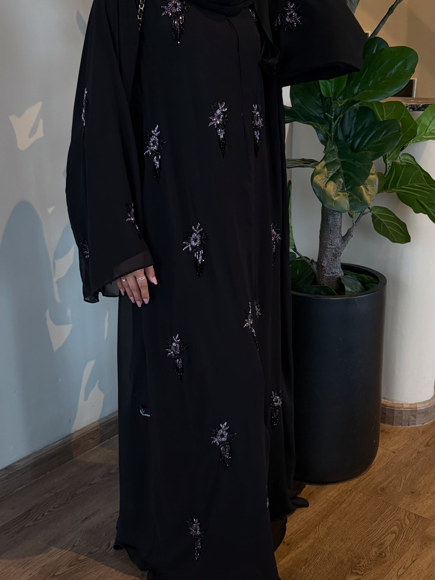 Chiffon abaya with lining, party wear collection Zahida bi Abaya UAE