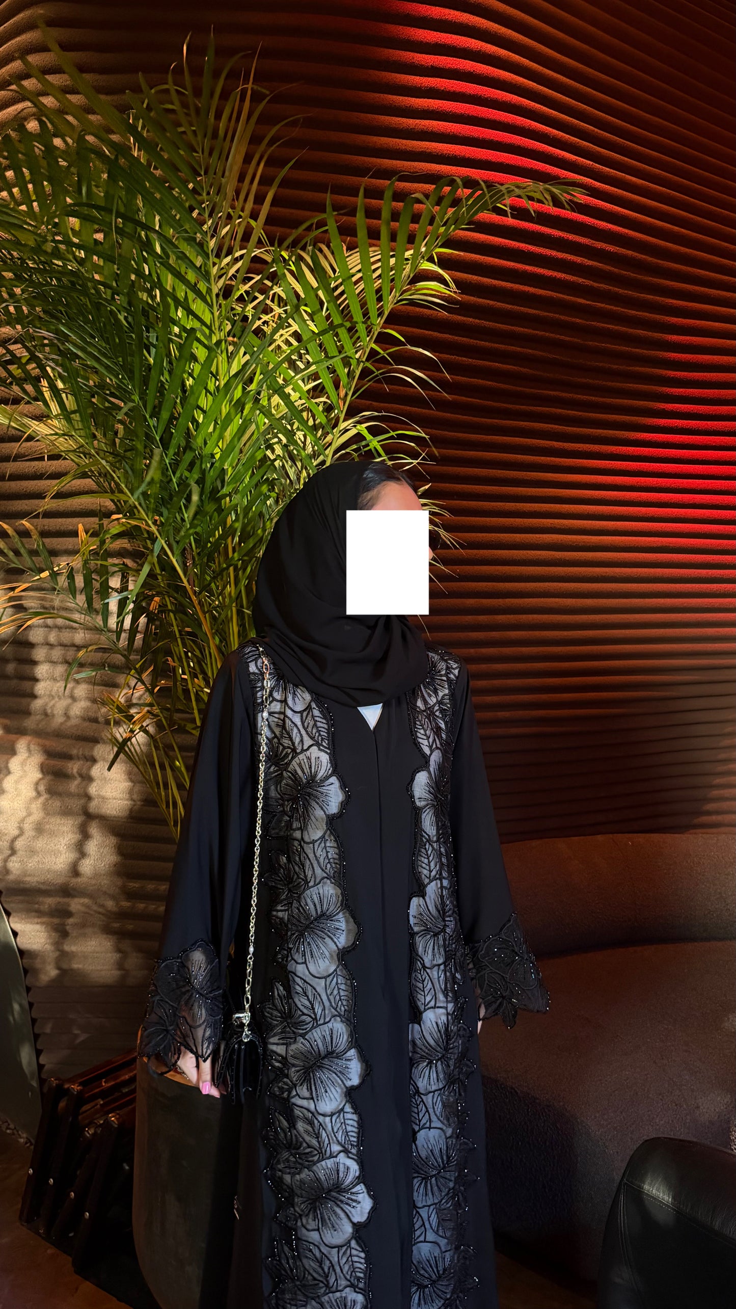 Luxury Black Floral Embroidered Abaya UAE | Zahidabi Dubai