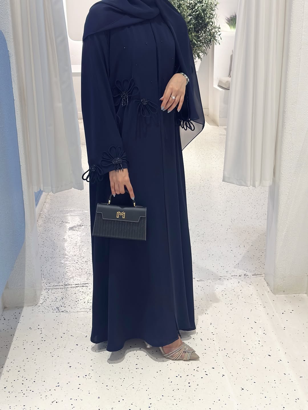 Chic Navy blue Abaya UAE