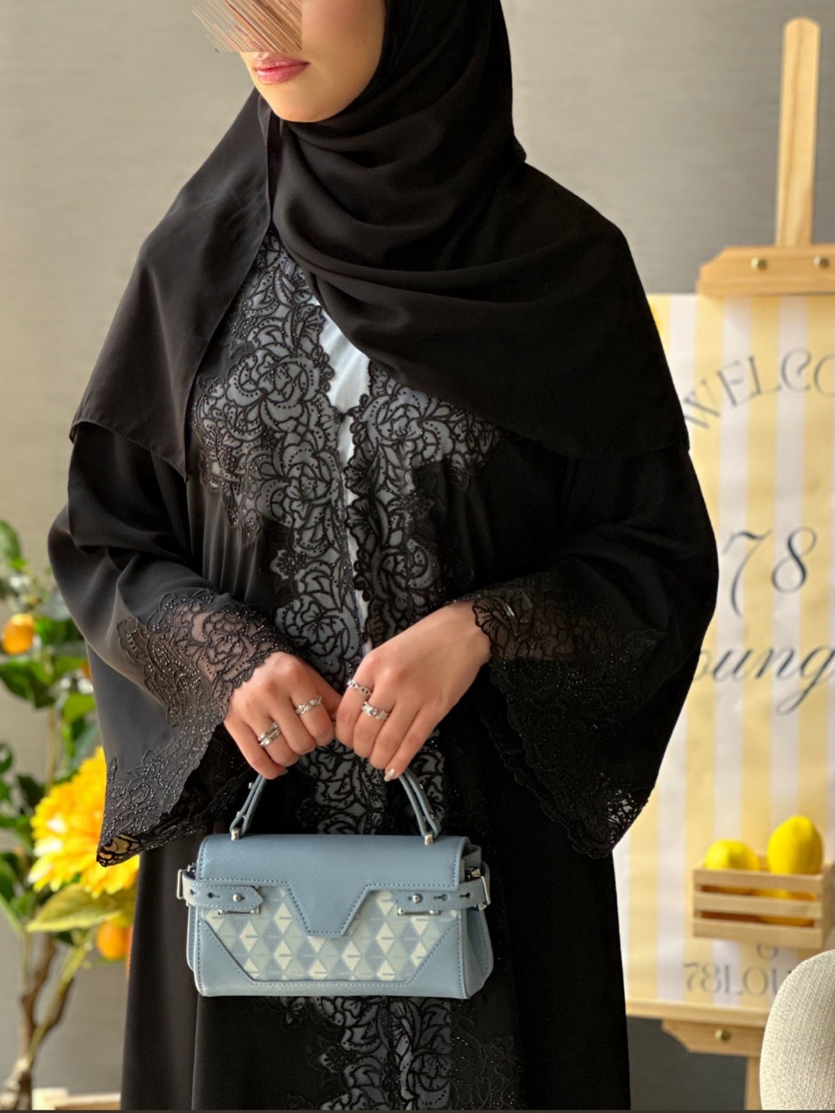 The Black rose Abaya |Zahidabi Abaya |Z235