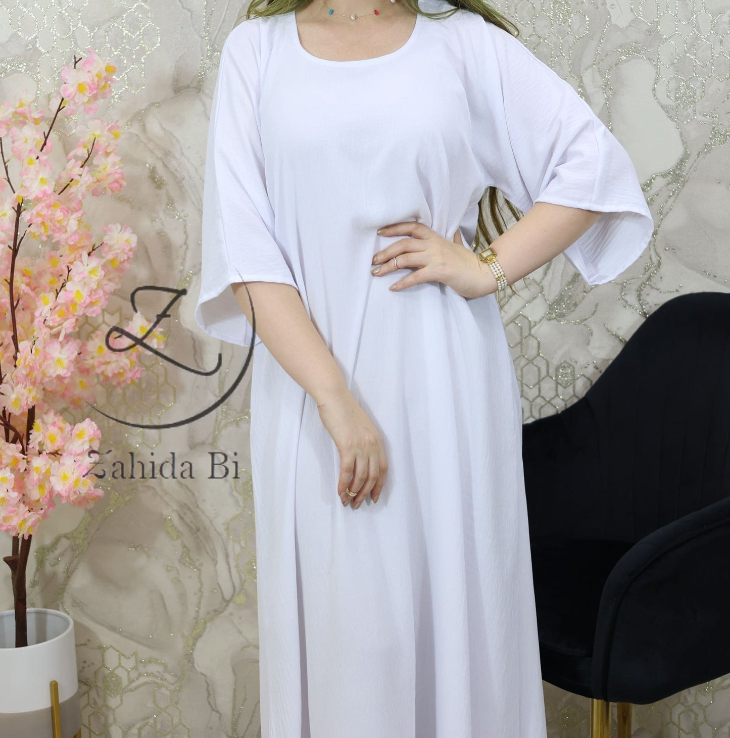  Dress white with Inner slip CEY fabric
