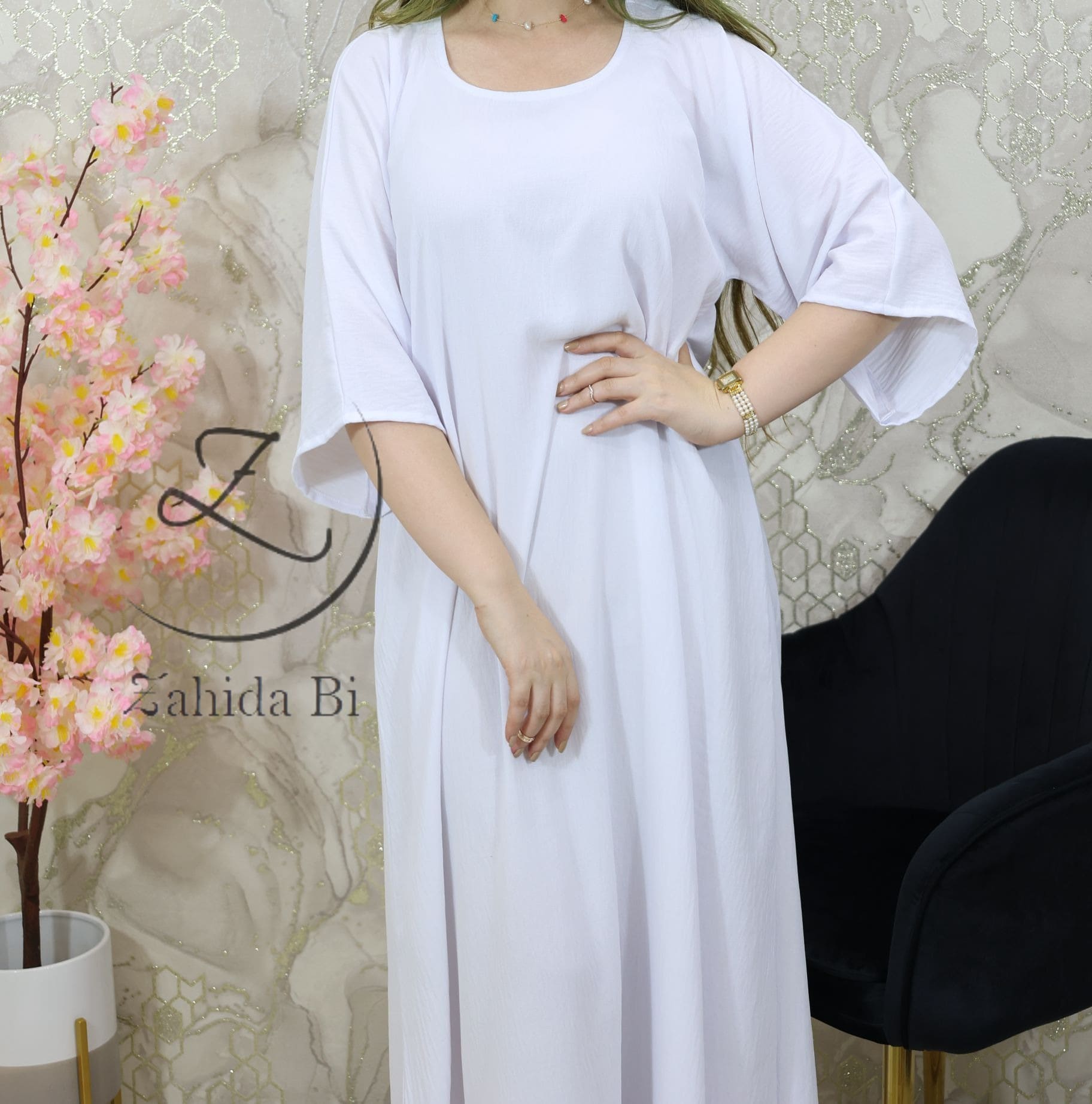  Dress white with Inner slip CEY fabric