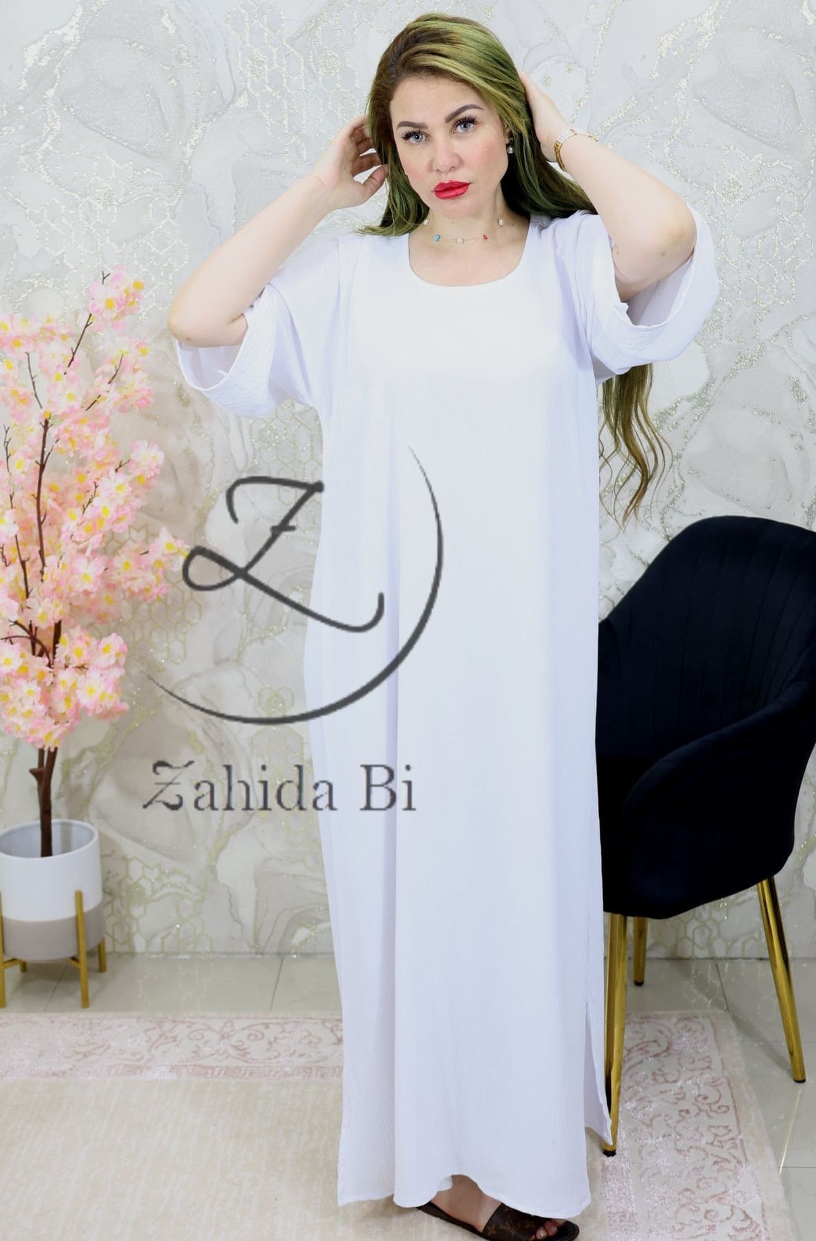  Dress white with Inner slip CEY fabric
