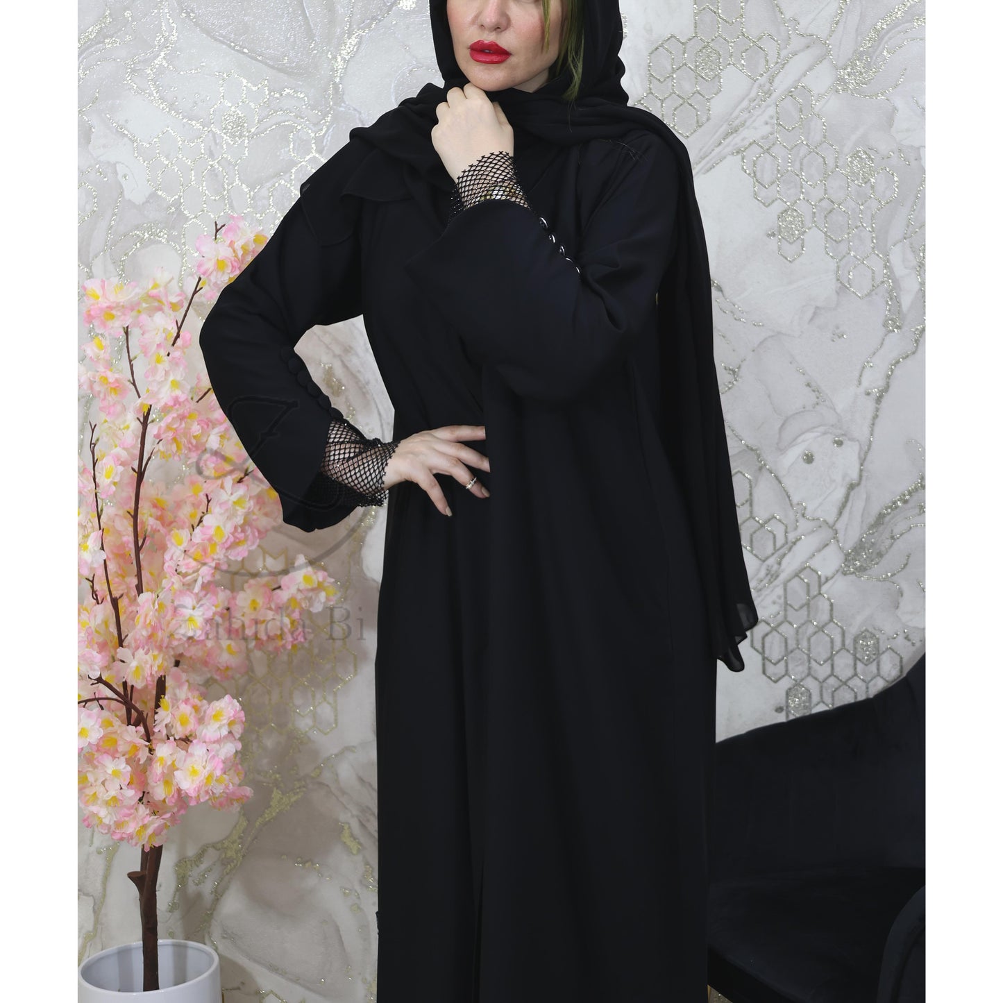 Black Nada abaya office wear  Z97