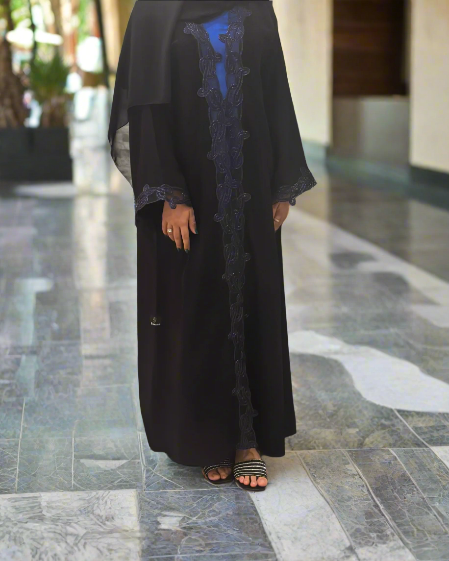 Abaya Nada with Blue Lace & inner Z135