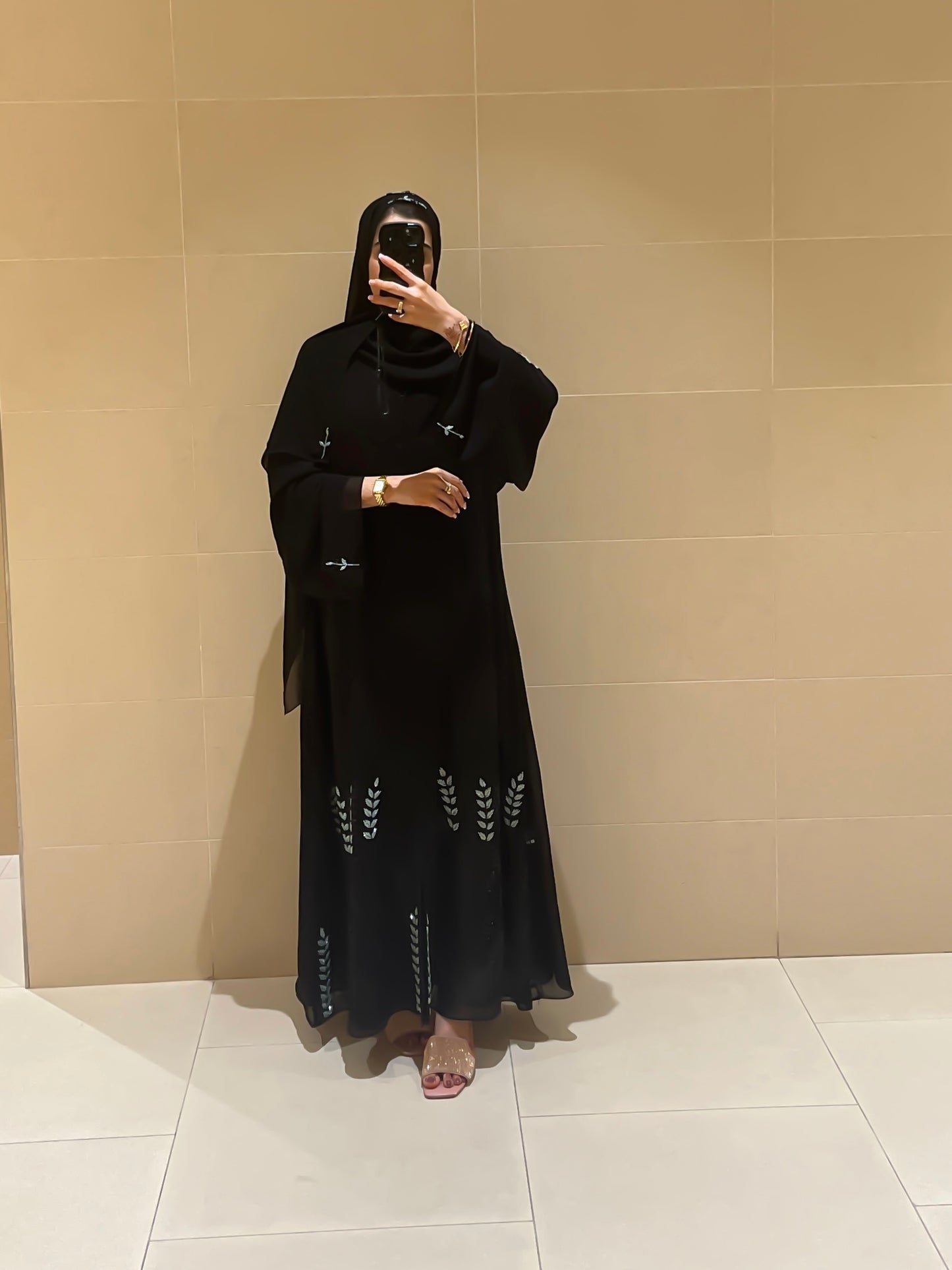 Eid Collection Abaya with Special Beaded Design Z115