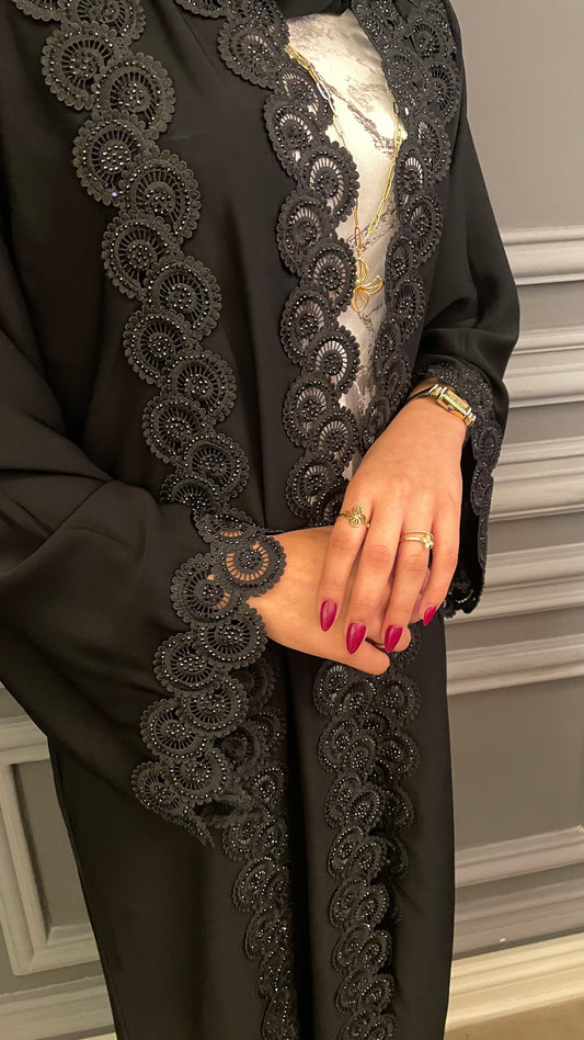 Grace in lace: The Latest Dantel Abaya Designs You’ll Love