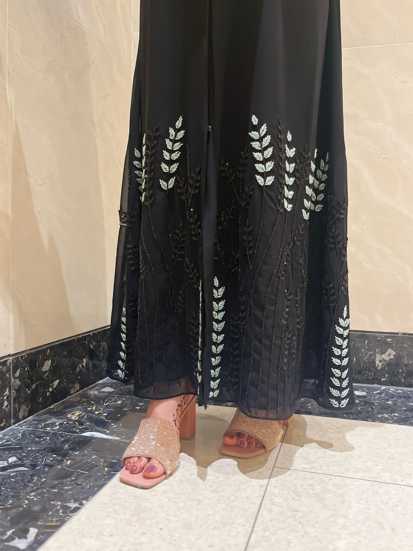 Eid Collection Abaya with Special Beaded Design Z115