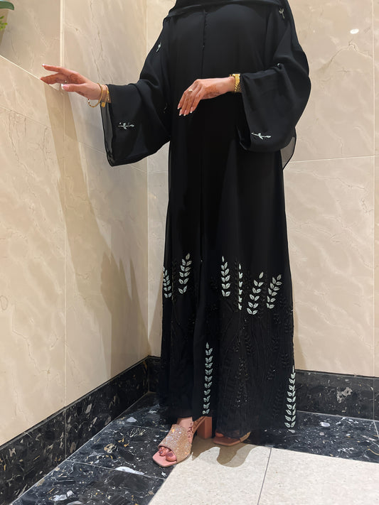 "Eid Collection Abaya with Special Beaded Design"Z115