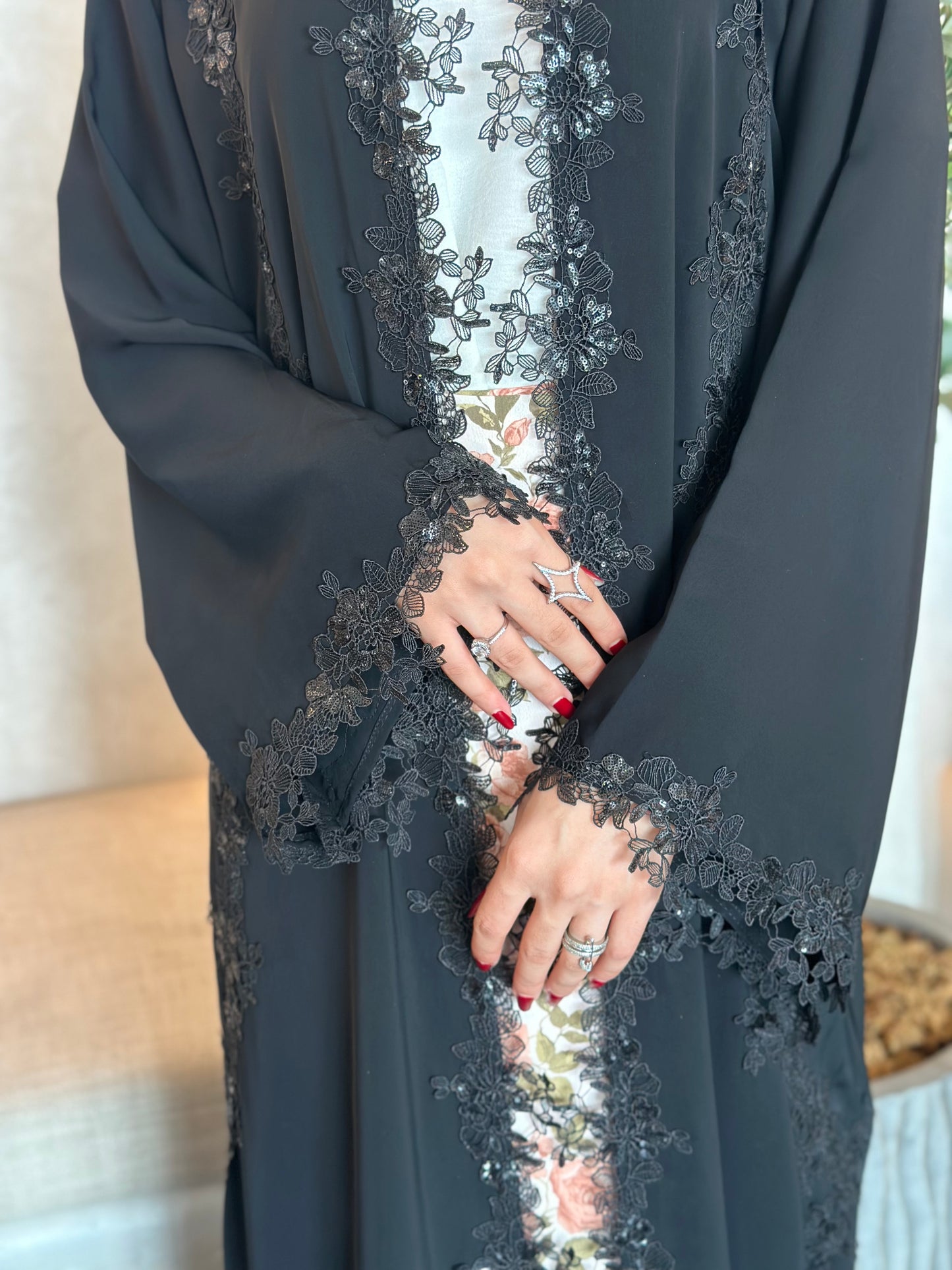 Dantel pattern Abaya - Zahida bi 