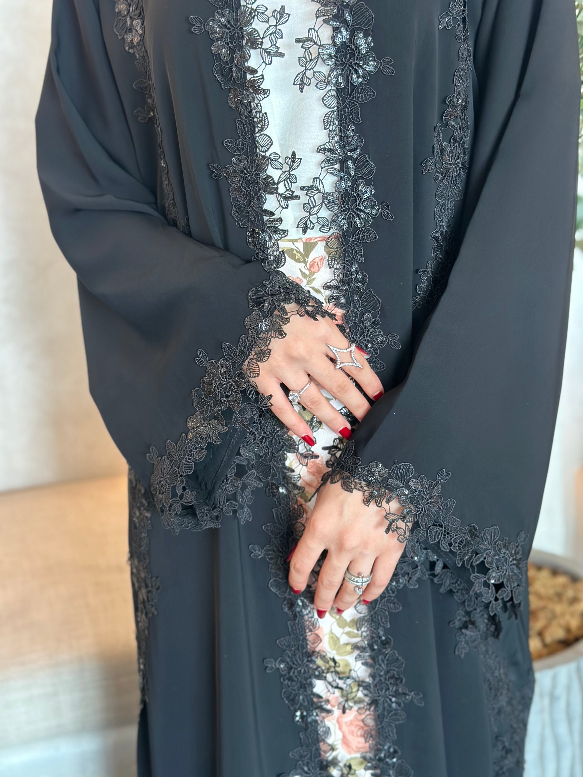 Dantel pattern Abaya - Zahida bi 