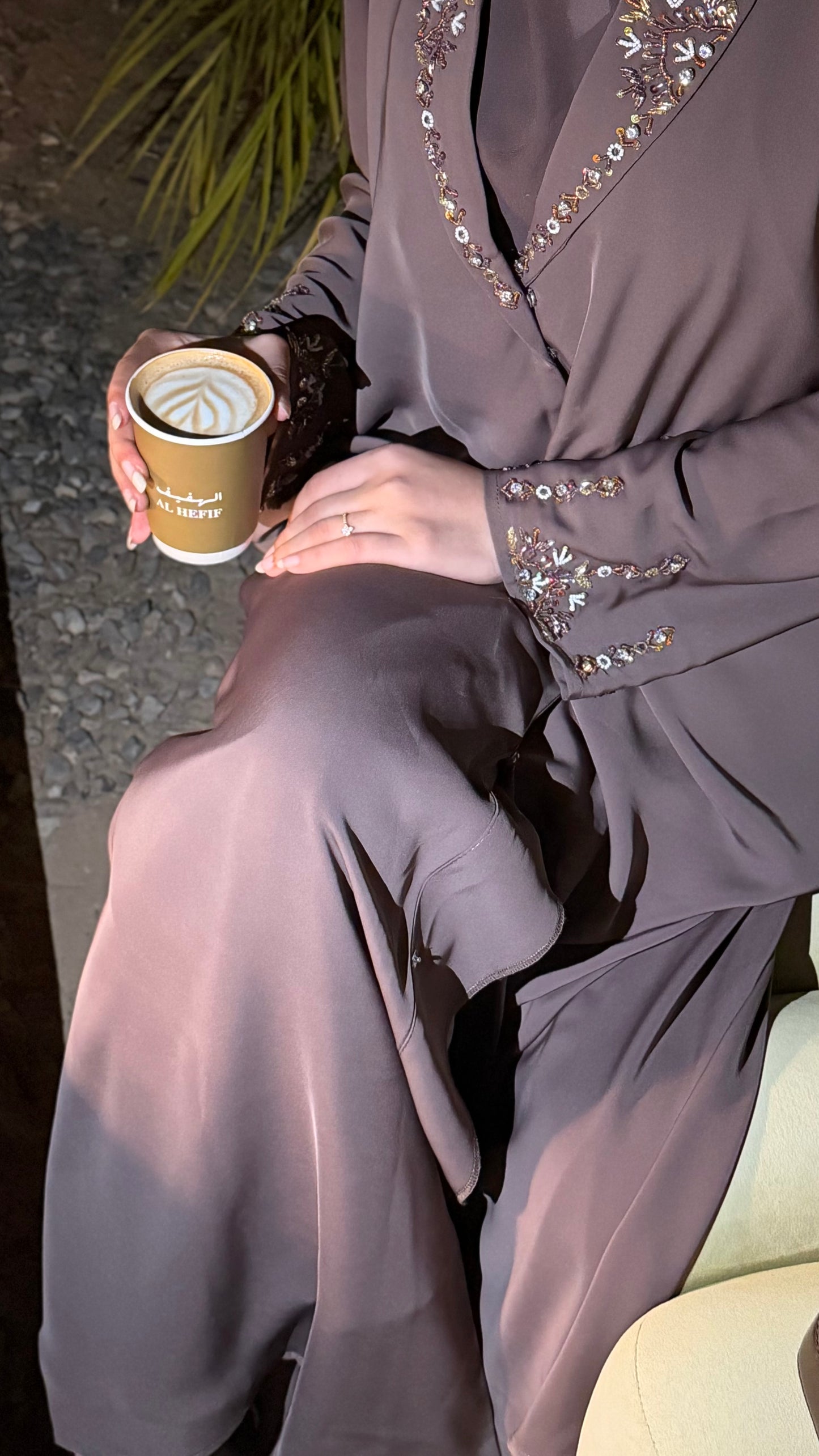 Comfortable Collar design Zahidabi Abaya