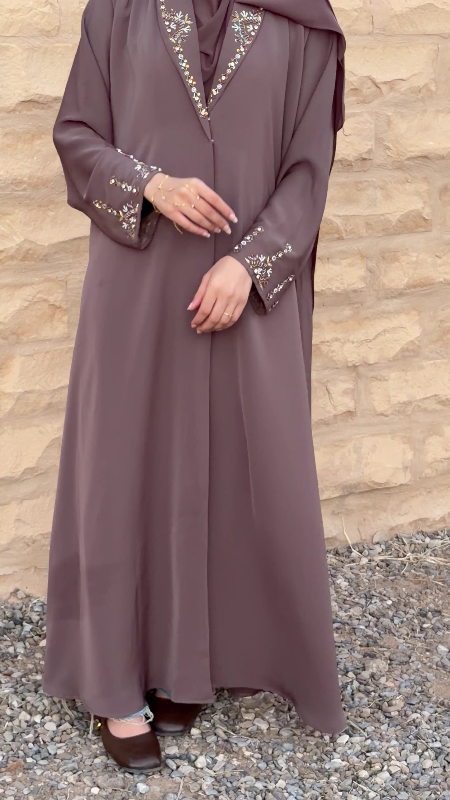 Comfortable Collar design Zahidabi Abaya