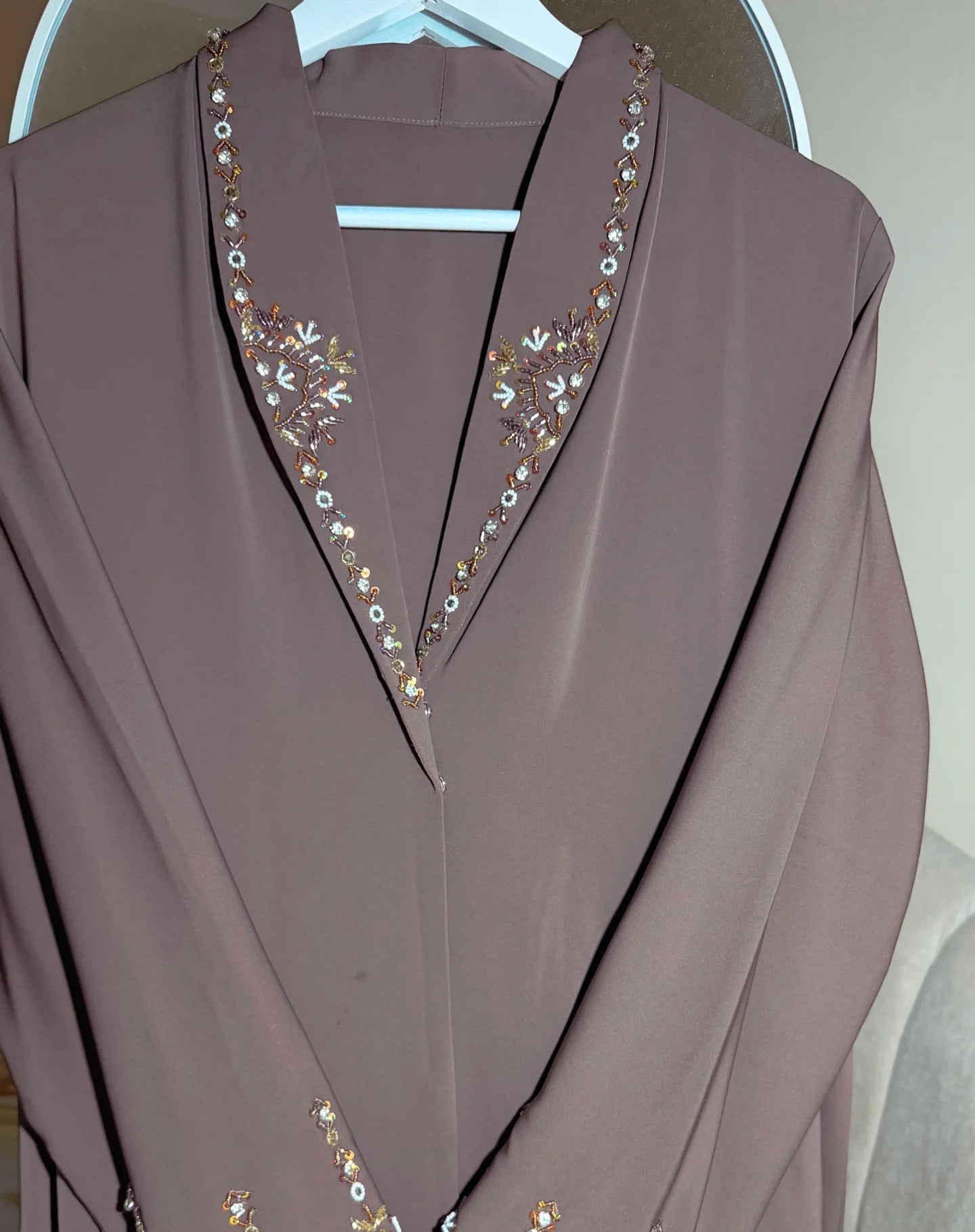 Comfortable Collar design Zahidabi Abaya