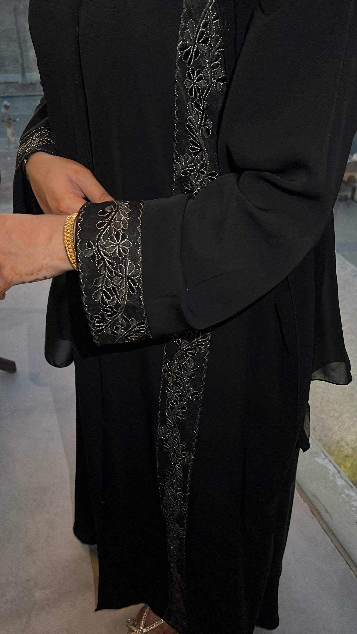 Embroidered Abaya UAE – Premium Front Open Dubai Style Abaya for Women - Zahida bi 