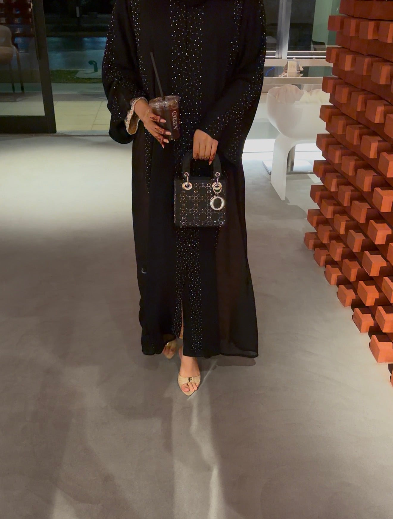 Nada abaya with Chiffon panel