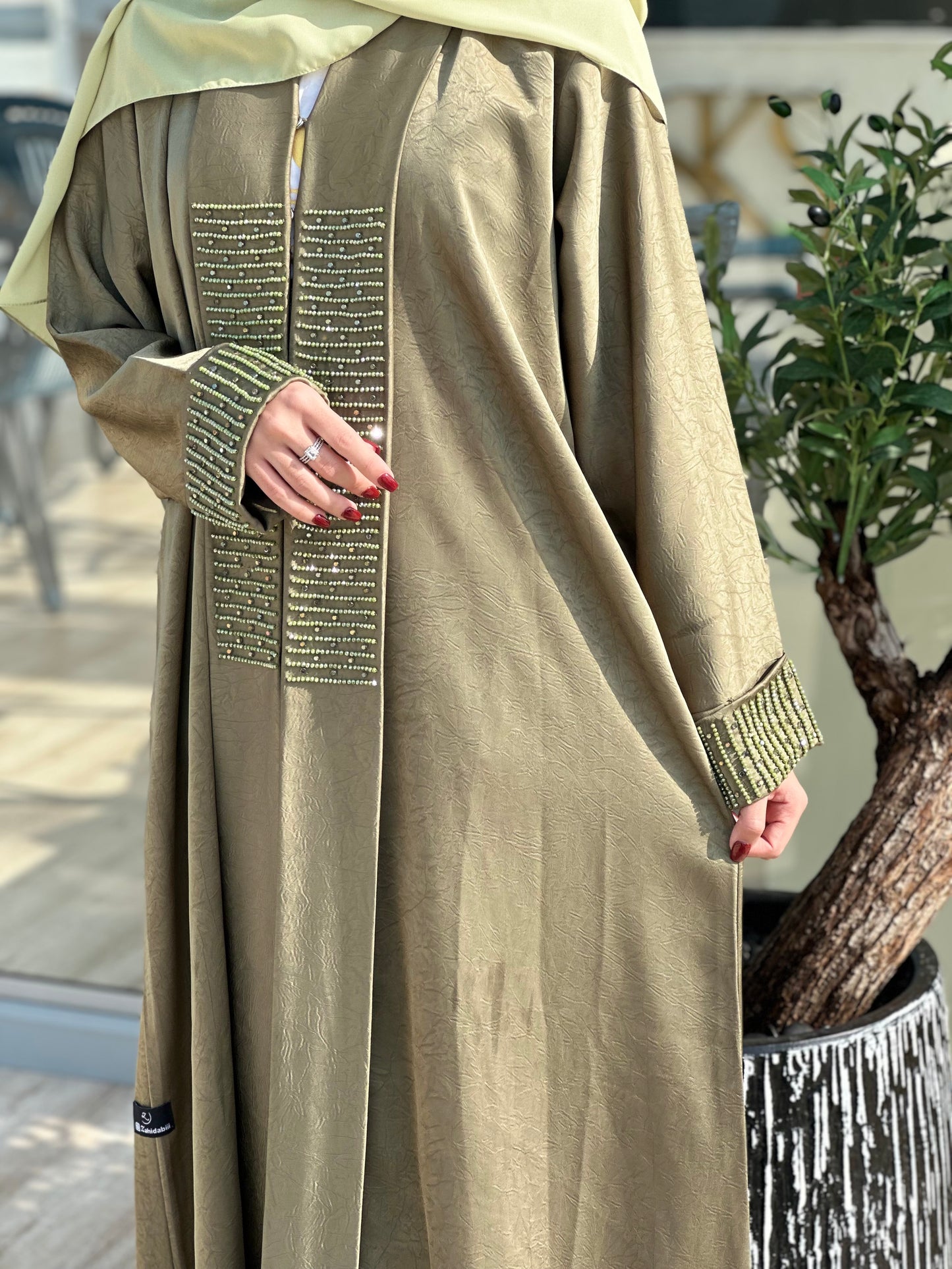 Crush textured Abaya