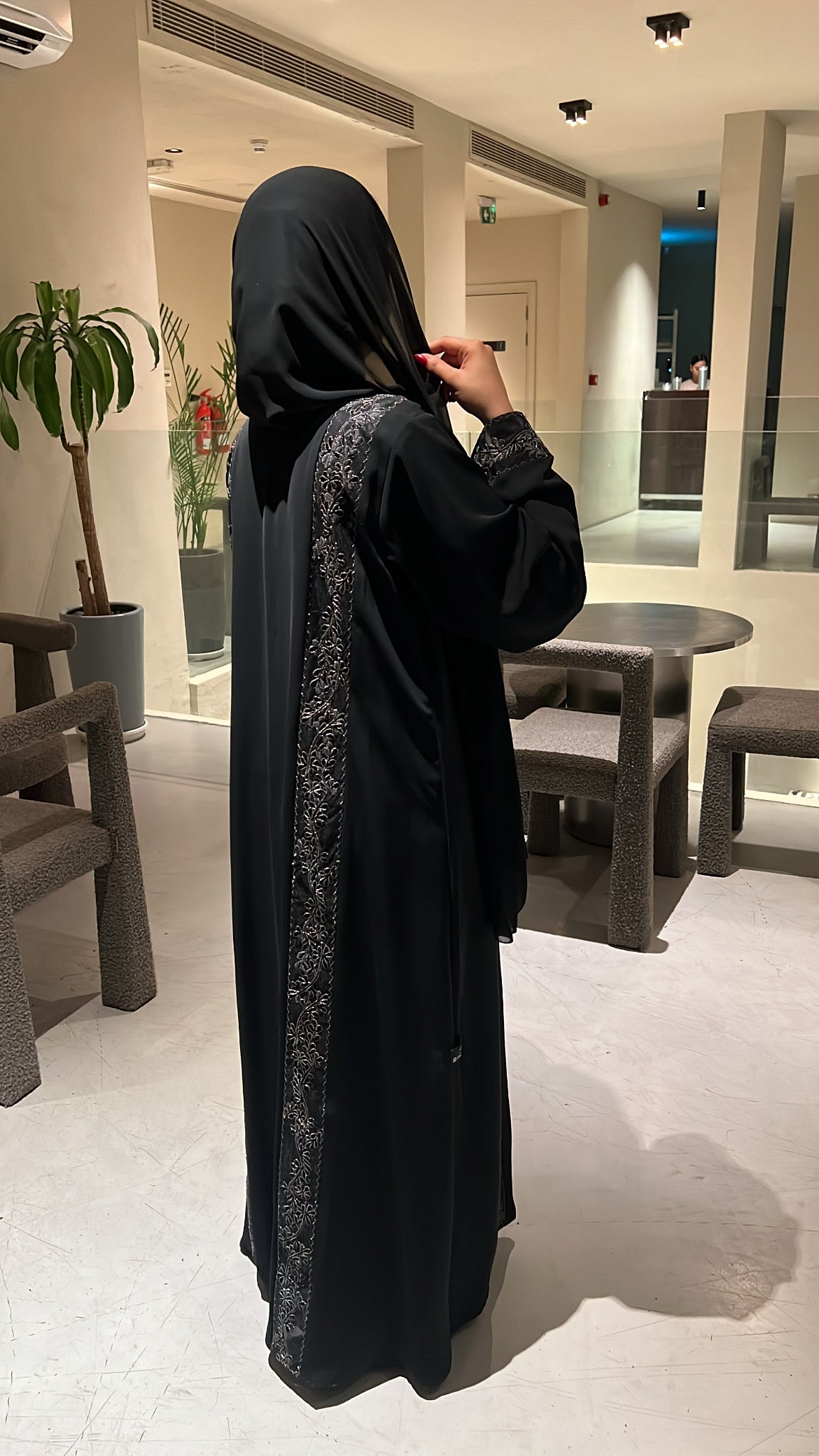 Embroidered Abaya UAE – Premium Front Open Dubai Style Abaya for Women - Zahida bi 