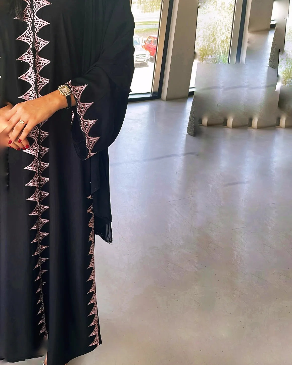 Latest embroidery pattern Abaya