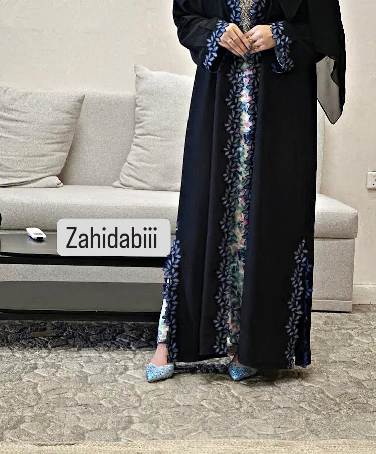 Elegant Lace Abaya - Latest Dantel abaya Design Z134