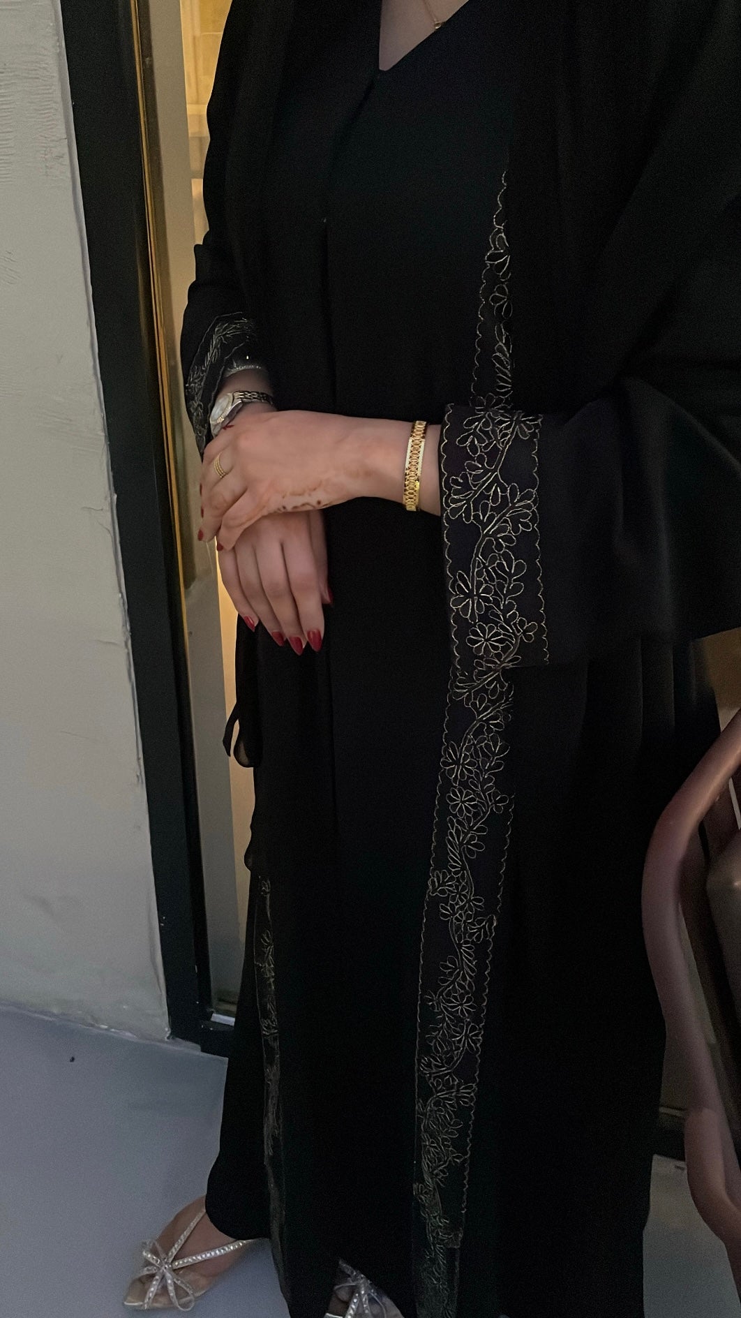 Embroidered Abaya UAE – Premium Front Open Dubai Style Abaya for Women - Zahida bi 