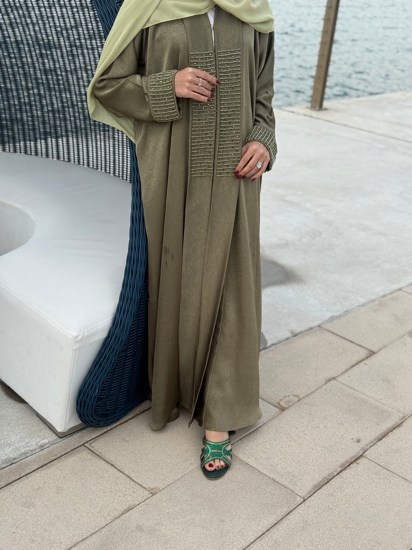 Crush textured Abaya