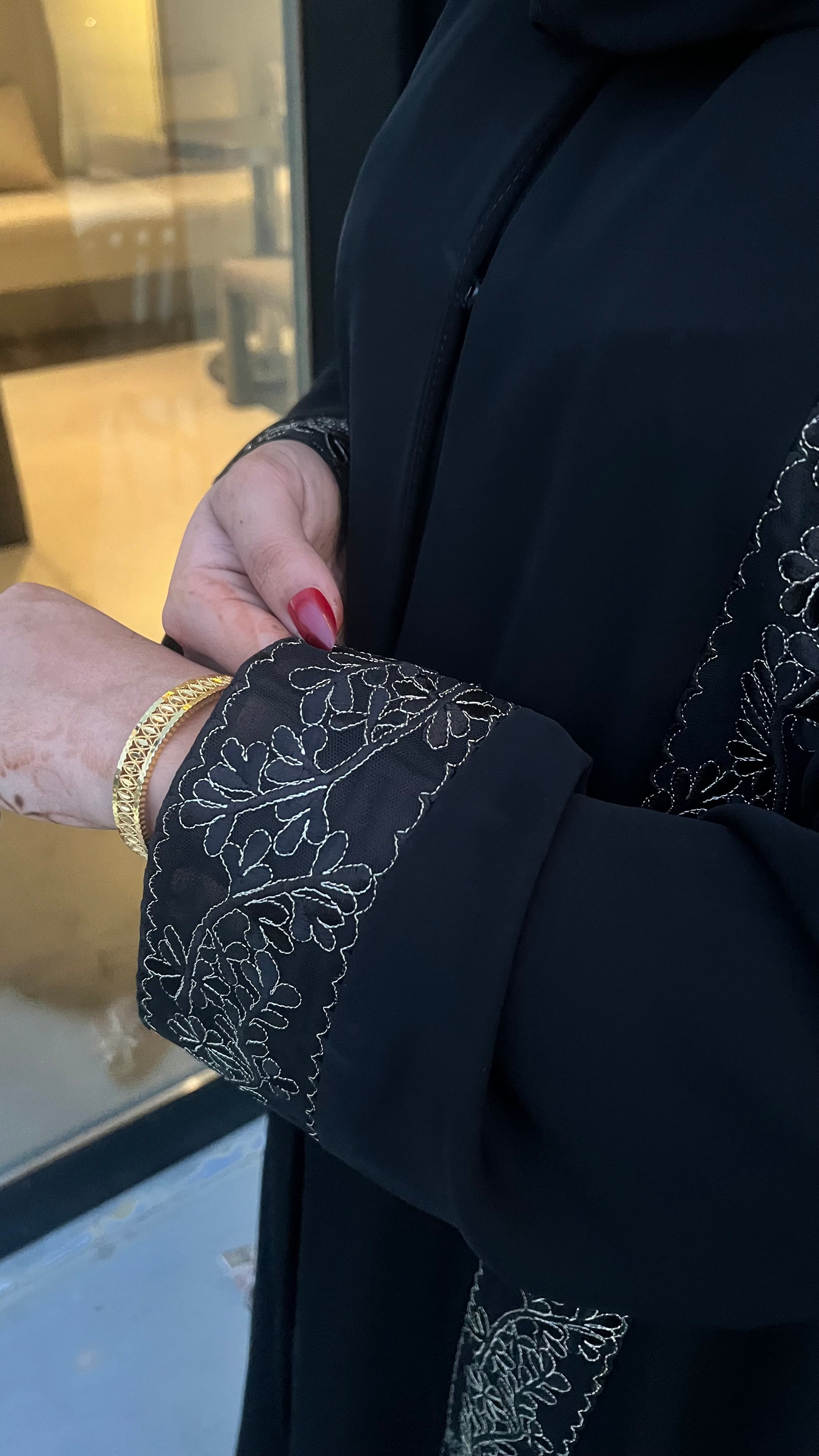 Embroidered Abaya UAE – Premium Front Open Dubai Style Abaya for Women - Zahida bi 