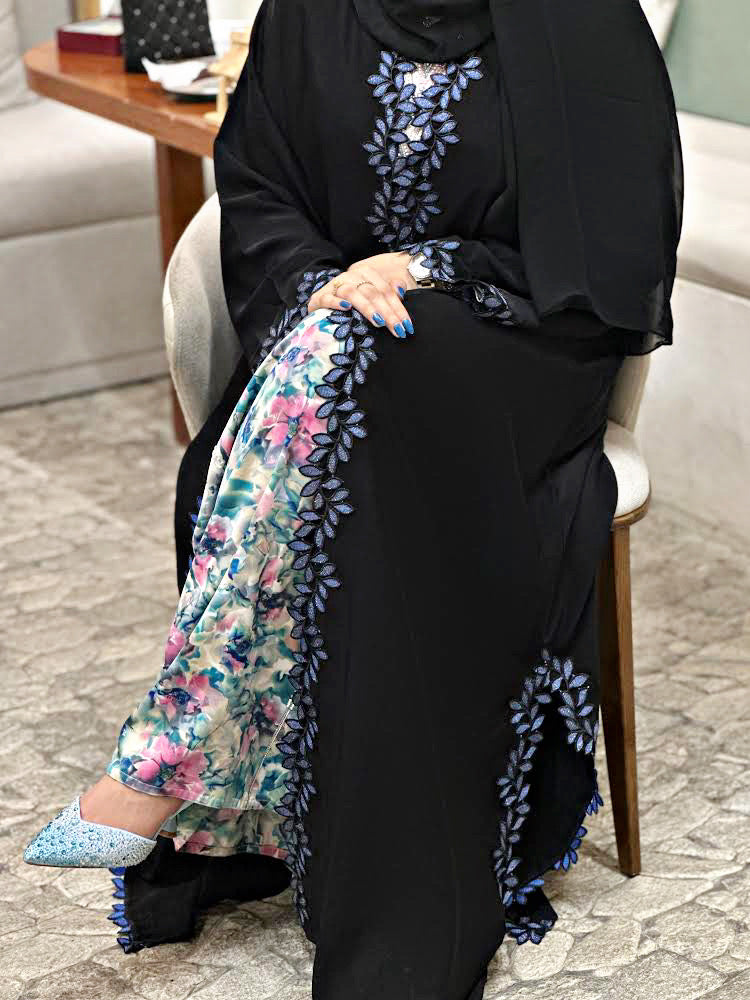 Elegant Lace Abaya - Latest Dantel abaya Design Z134