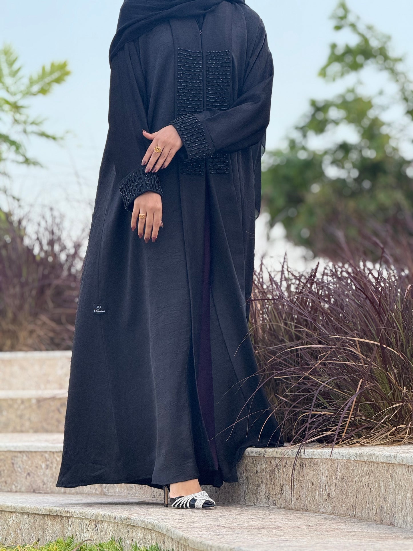Crush textured Abaya