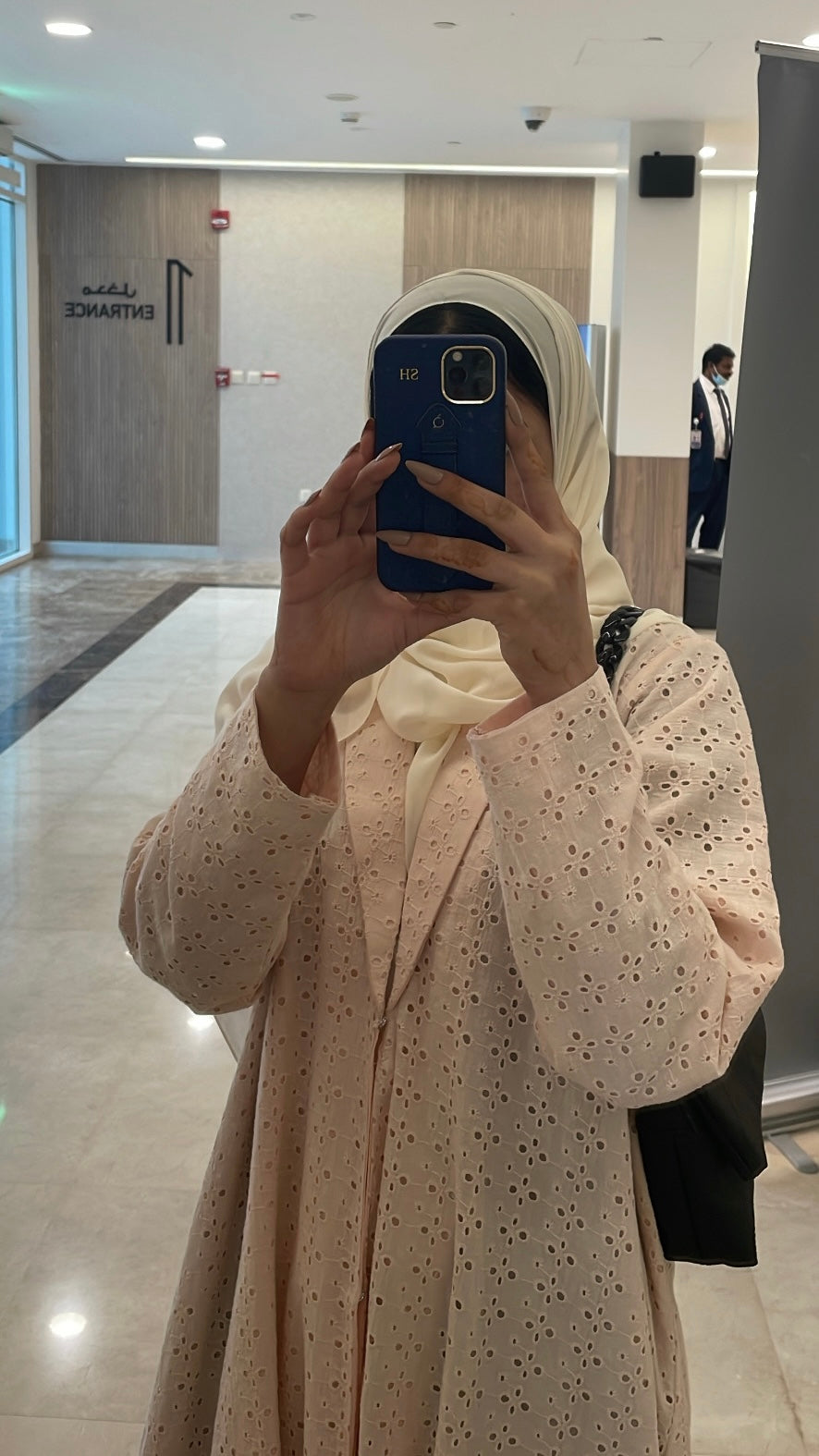 Abaya linen with embroidery