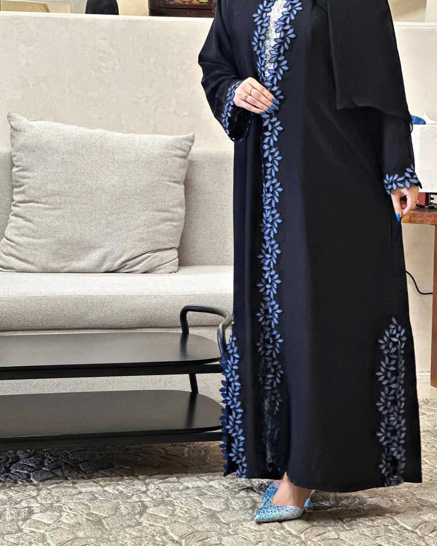 Elegant Lace Abaya - Latest Dantel abaya Design Z134