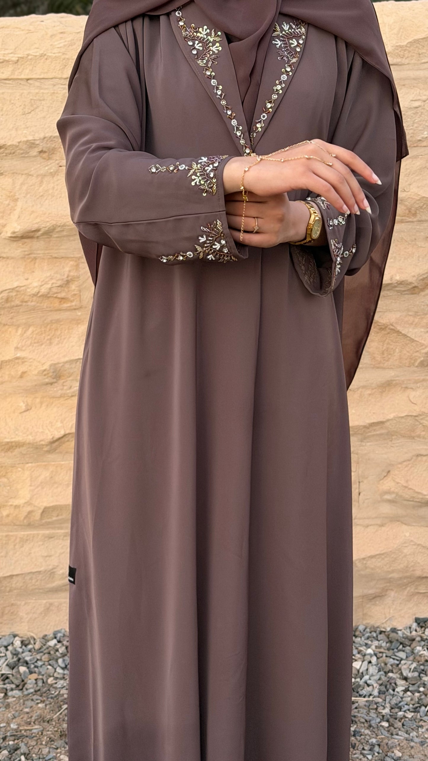 Comfortable Collar design Zahidabi Abaya
