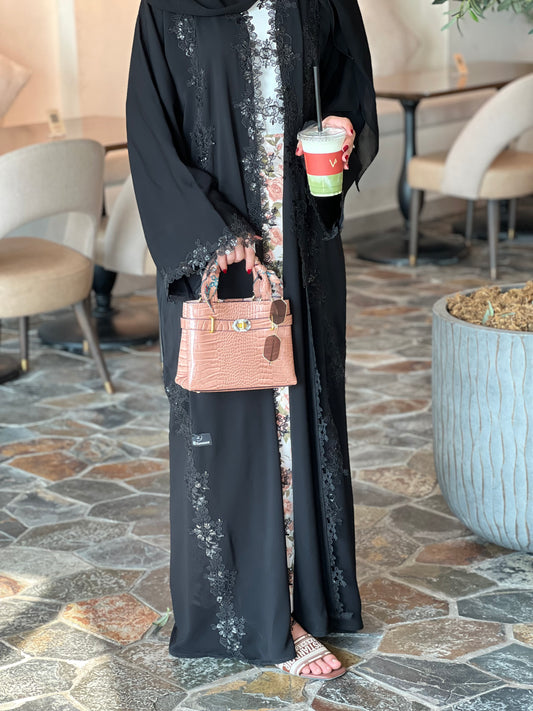 Dantel pattern Abaya - Zahida bi 