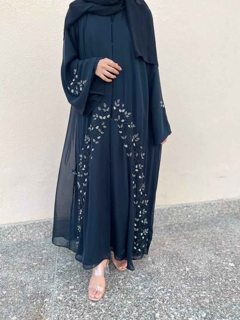 Chiffon Handwork design daily wear Abaya