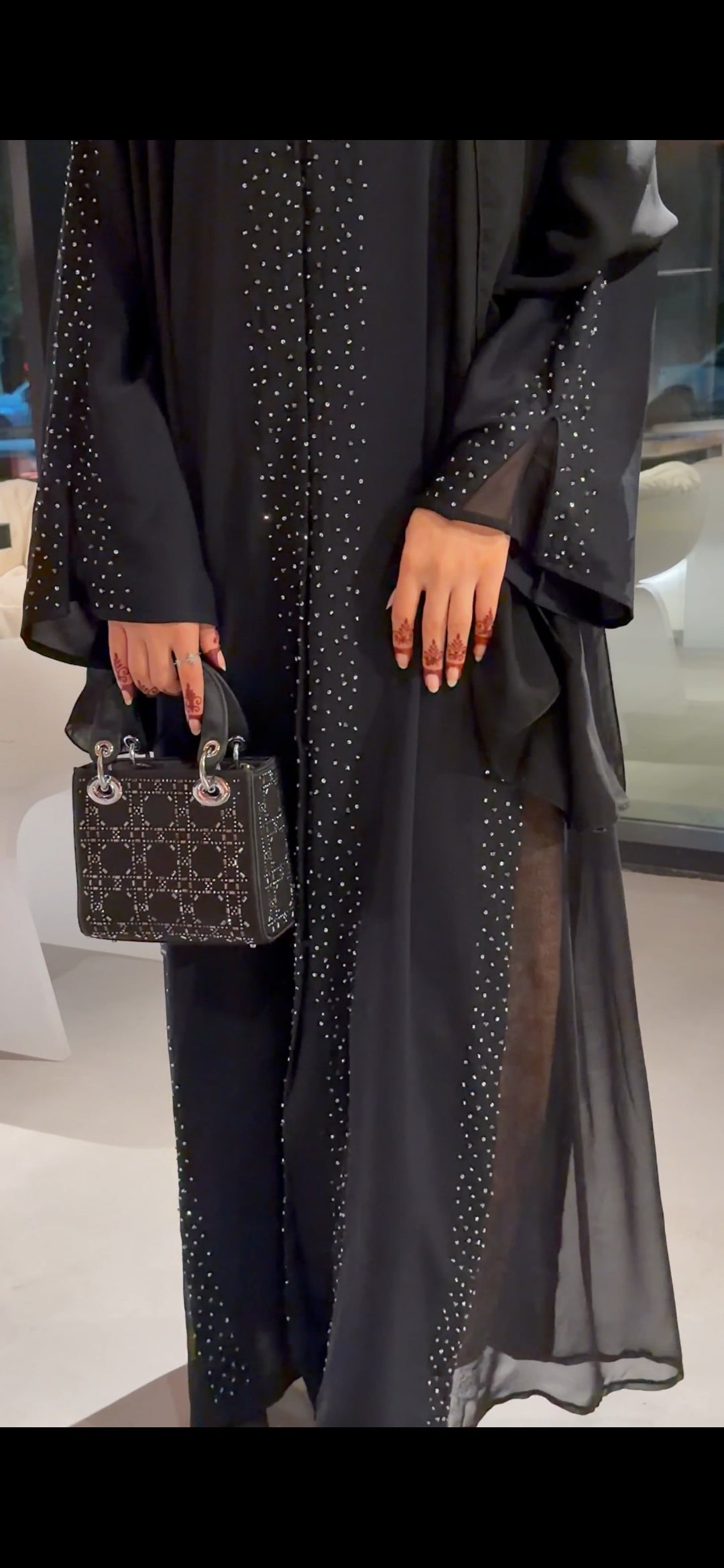 Nada abaya with Chiffon panel
